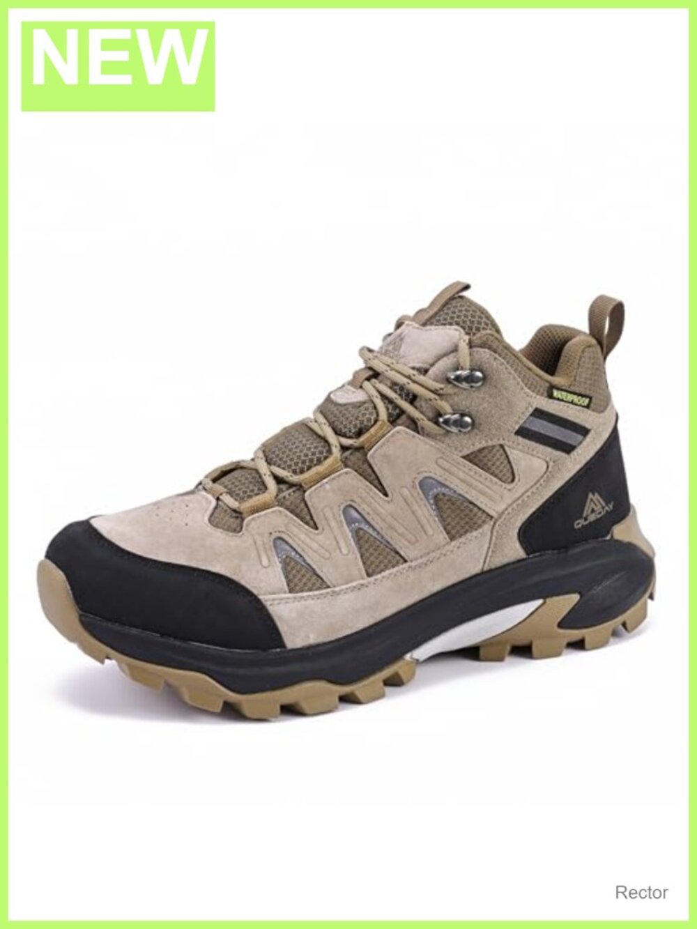Women Waterproof Hiking Boots Non Slip Suede Leather Outdoor Lug Sole